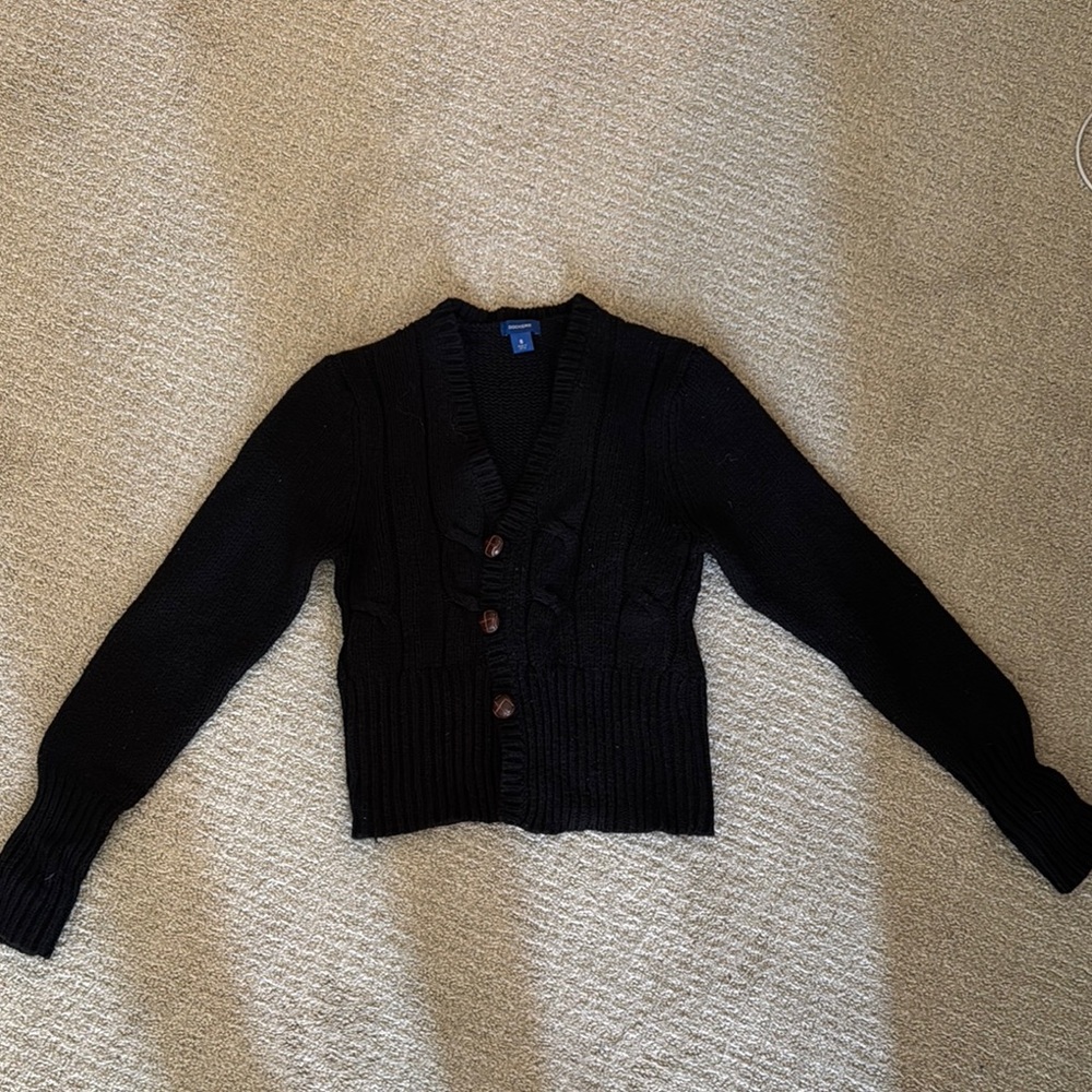 Dockers Black Cardigan crop Sweater